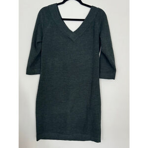 Women's Reitmans Green V-Neck 3/4 Sleeve Sweater Dress Size M